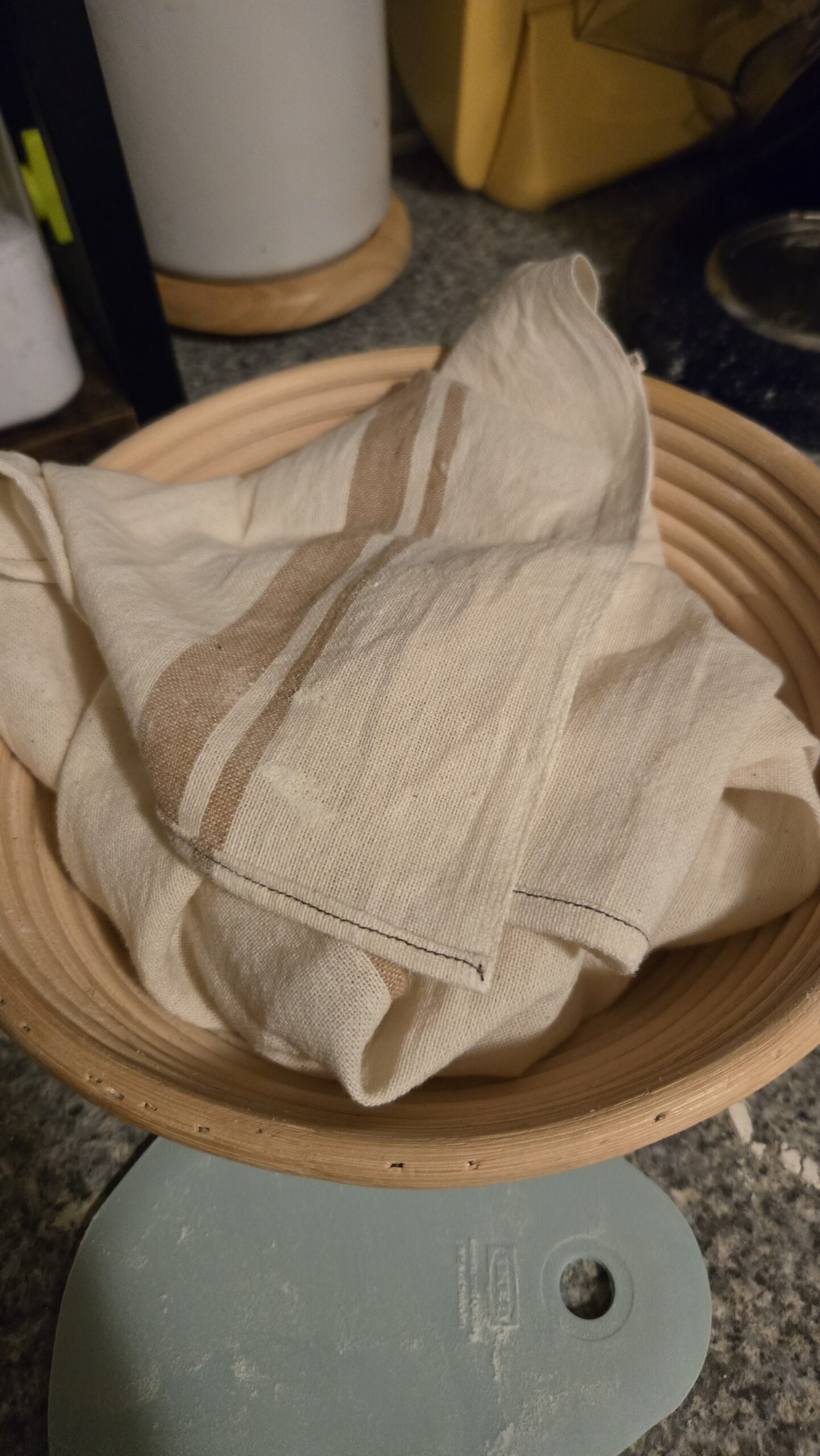 Flour Towels: Cotton Towels woven at the Lowell Mills; Set of two: Brown Band - Image 2