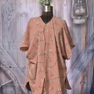 Summer Shawl: Blush Pink with a small flower print, One size fits All