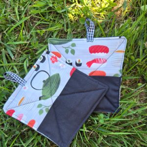 Hot Pads Set of two: Small: Tea and Sushi