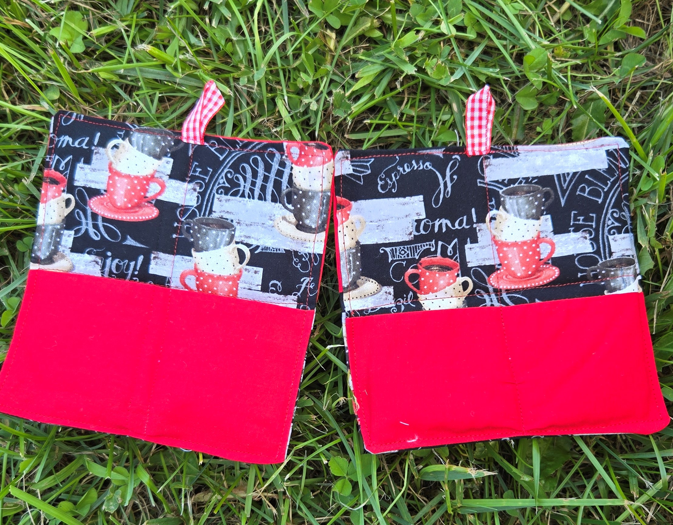 Hot Pads Set of two: Small: Coffee Time