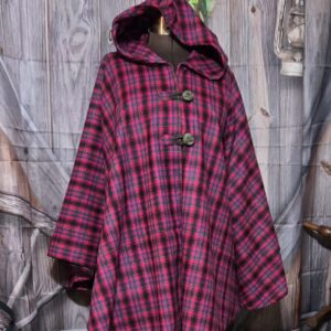 Wool Cloaks: Classic, Purple and Pink Plaid