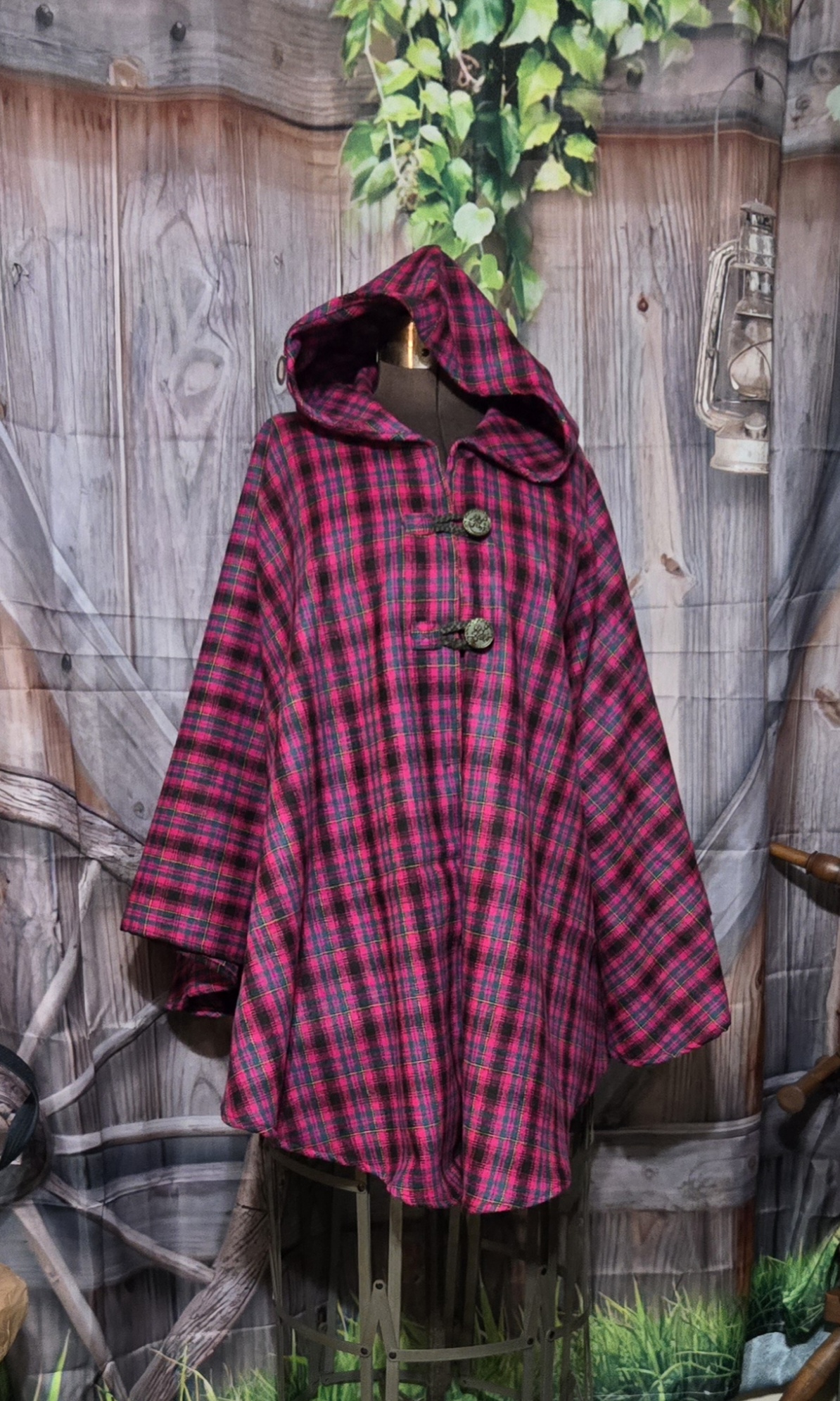 Wool Cloaks: Classic, Purple and Pink Plaid