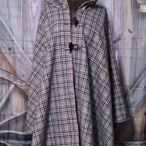 Wool Cloaks: Classic, Grey and Red plaid