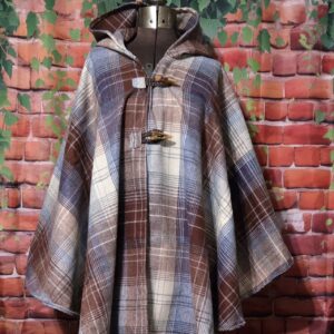 Wool Cloaks: Classic, Blue and Brown Plaid