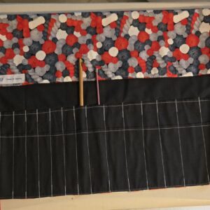 Needle Rolls: Yarn Lover: Red, Black and White Skeins and balls