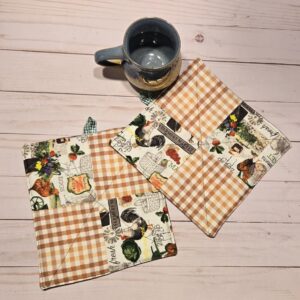 Hot Pads Set of two: Large: Farm Life