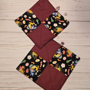 Hot Pads Set of two: Large: Stir Fry