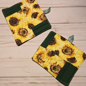 Hot Pads Set of two: Small Sunflowers