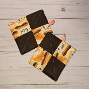 Hot Pads Set of two: Small: Sweet Pastries