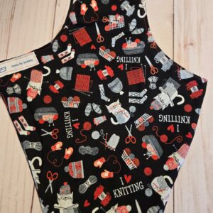 Yarn Bags: Knit Cats, Size Medium