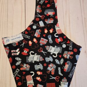 Yarn Bags: Knit Cats, Size Large