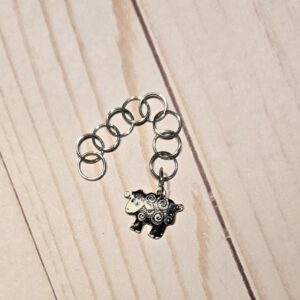 Knitting Row Counters: Sheep; black swirls
